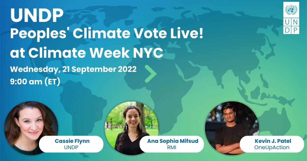 Peoples' Climate Vote Live! at Climate Week NYC Climate Promise